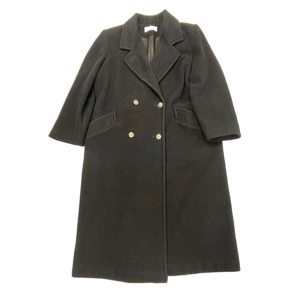 Vintage Woman’s Forecaster of Boston Wool Overcoat Double Breasted Black Size 12